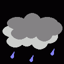 Muy nuboso con lluvia escasa